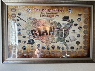 The ballparks of Major League Baseball San Francisco giants themed map.
