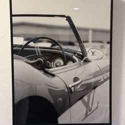 Luxury Black & White Framed Wall Art – Designer Style (LV Theme)