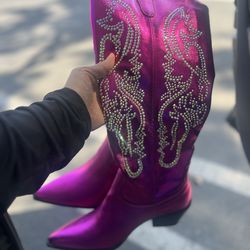 Pink cowgirl boots