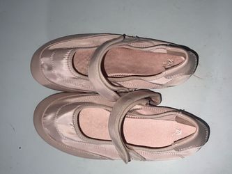 Pink Satin Mary Jane Flats Zara