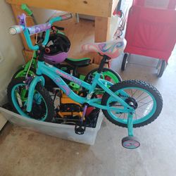 Girls Bike With Helmet $25 Ages 6-8
