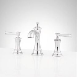 Signature Hardware
Beasley Two Handle Widespread Bathroom Sink Faucet in Chrome