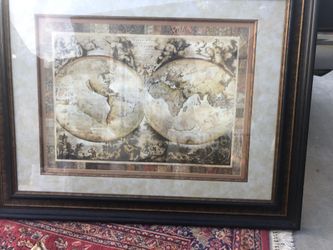 World globe picture with frame