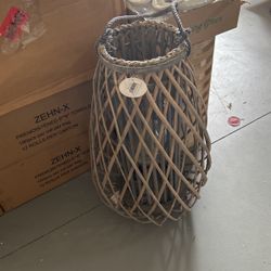 Lantern With Glass Candle  Holder 