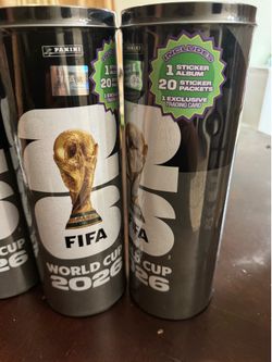 Panini stickers and tin