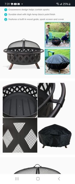 Sunnydaze Decor 24-in 24-lb Black Steel Fire Pit Log Grate in the