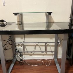 Glass Top Desk. 48x23