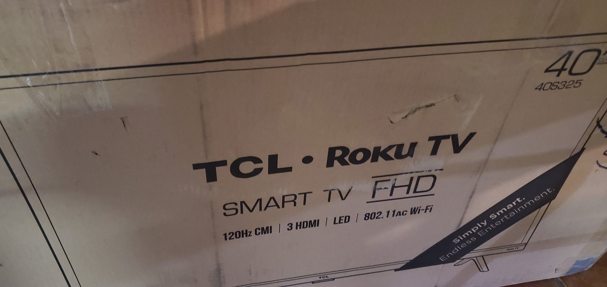 40 inch tv tlc new