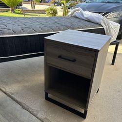 Twin Mattress Bed Frame And Nightstand 