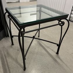 Glass Top End Table