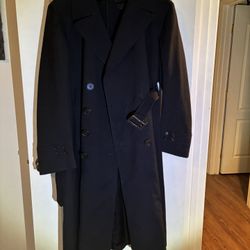 Men’s Black vintage Double Breasted Trenchcoat
