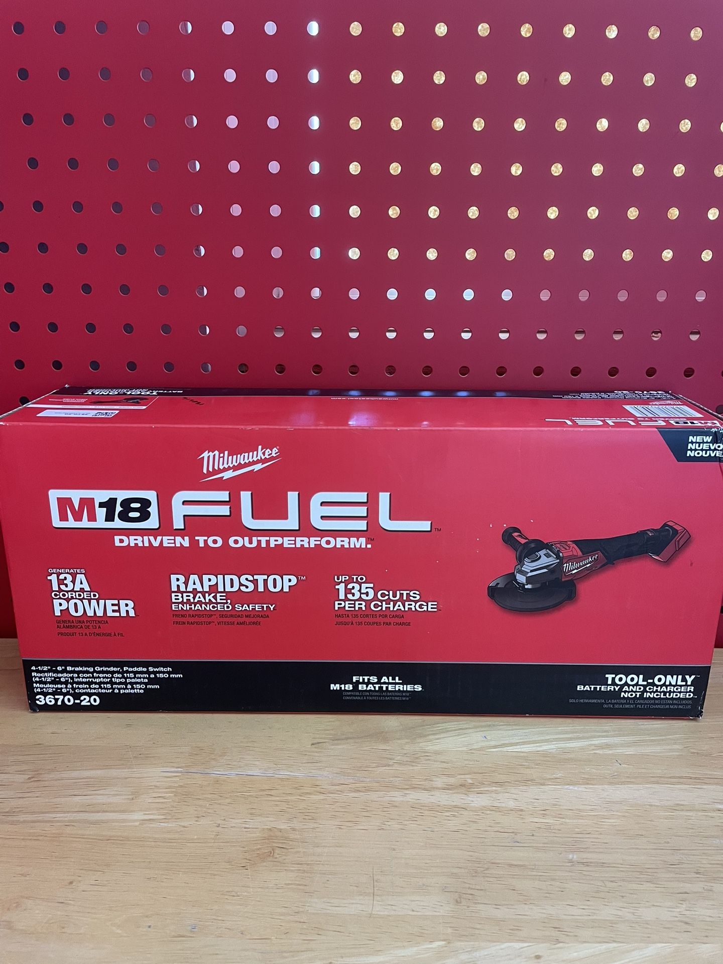 M18 Fuel 4-1/2”—6” Braking Grinder , Paddle Switch