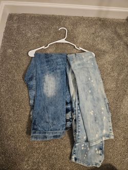 Light and dark blue jeans OBO