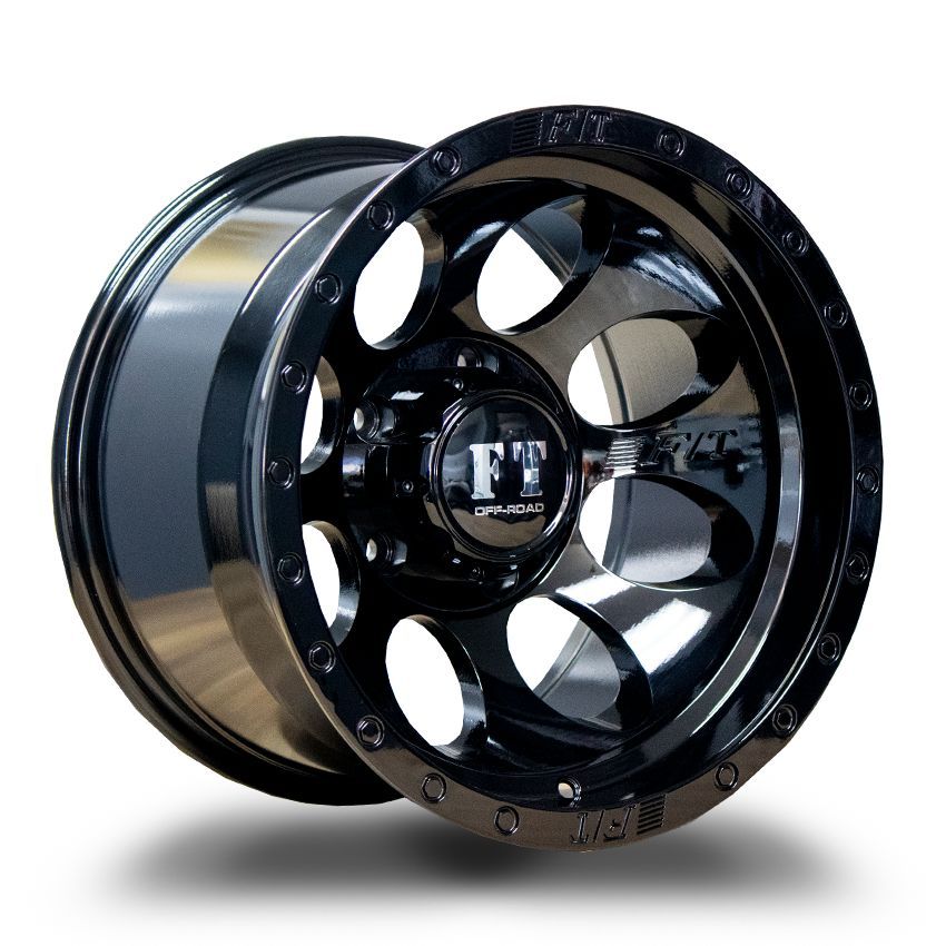 Full Throttle FT5096 Gloss Black | Truck Fitment Wheels Rims
