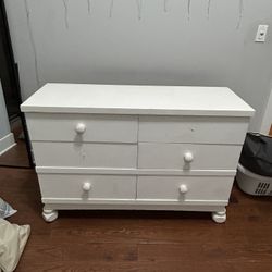 White Dresser w/ Six Drawers