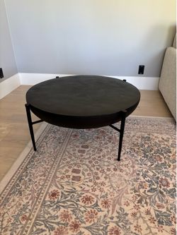 Arhaus round coffee table