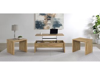 Canoga Mango 3-piece Lift Top Cocktail Coffee Table Set