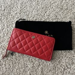 Cross Red Quilted Leather Wallet