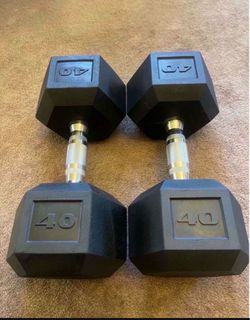 CAP Barbell, 40lb Rubber Hex Dumbbell, Single