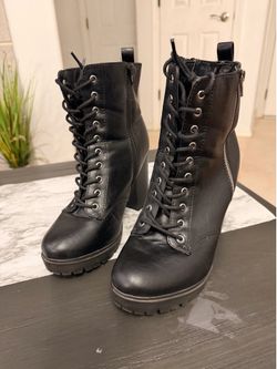 Report brand black leather boots