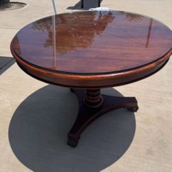 Wood table With glass 