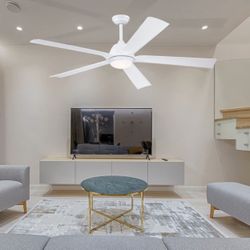 60” Ceiling Fan Harbor Breeze Indoor/outdoor Fan With Light And Remote 