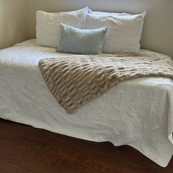 Twin Frame And Mattress New Condition 