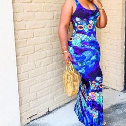 Maxi Blue Sundress