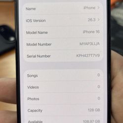 Iphone 16 128GB Unlocked