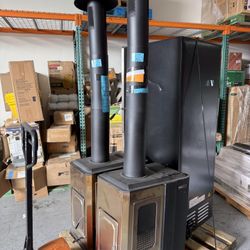 outermust 110,000 BTU Pellet Patio Heater for Outdoor Use With Tempered Glass Window Ideal for Backyard