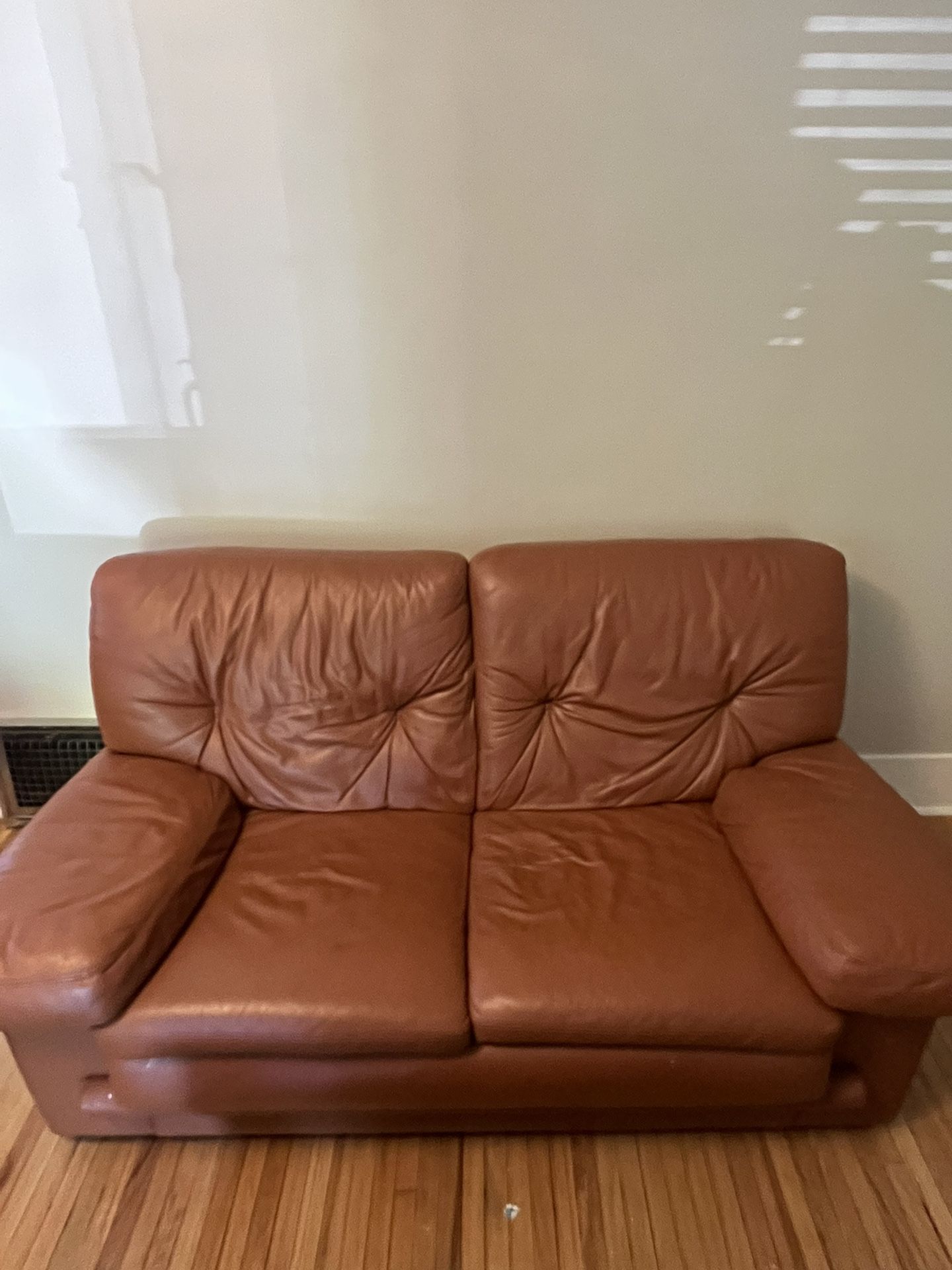 Leather 2 Person Sofa