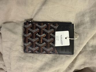 Goyard Bourbon Zipped Card Holder - Black