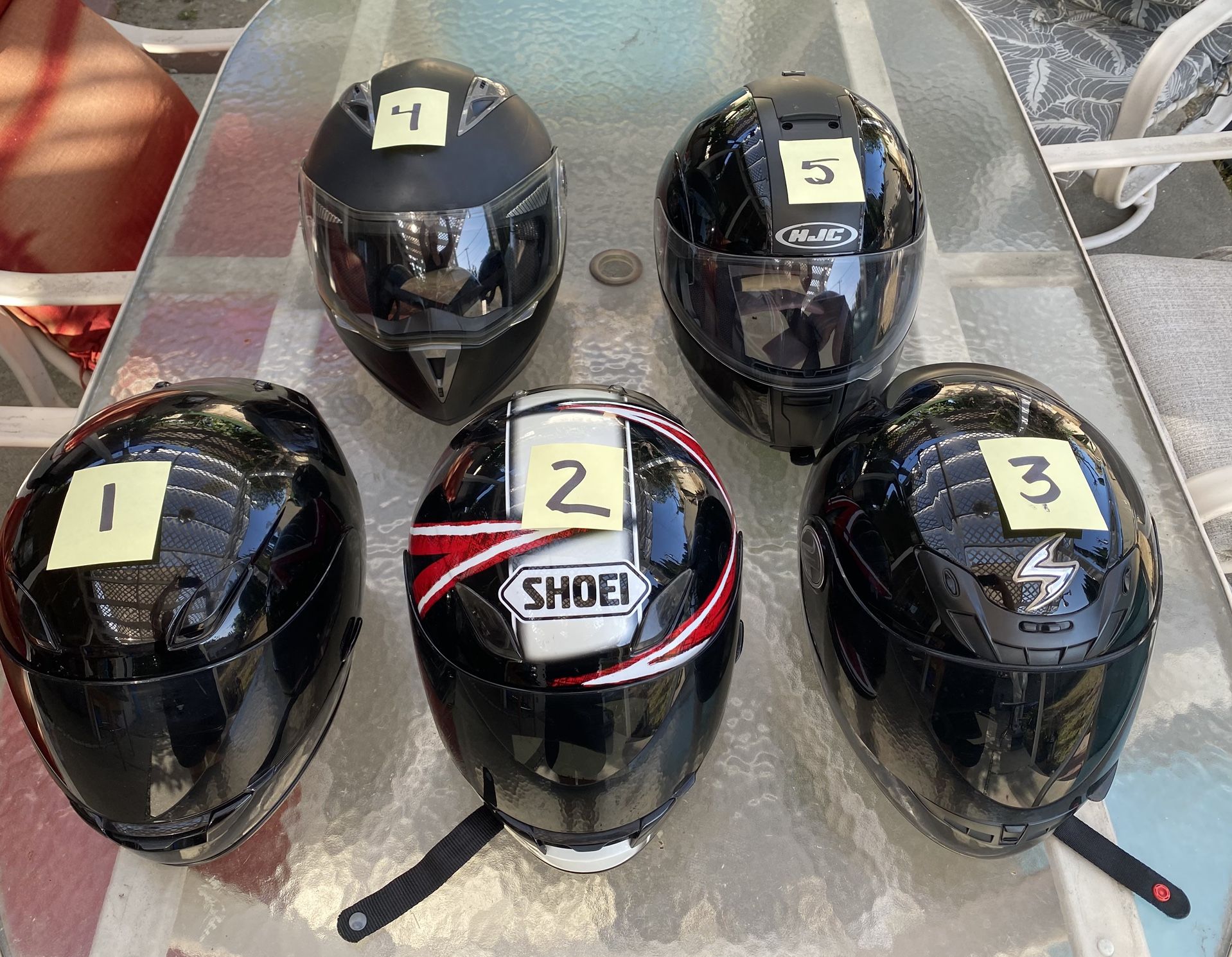 Motorcycle Helmets Used But Priced Great Prices Vary Msg Me