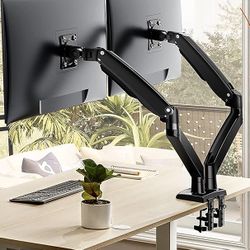 Brand New Dual Monitor Stand Heavy Duty Desk Clamp On Computer LCD Monitor Stand