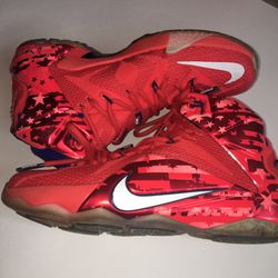Nike Independence Day LeBron 12/  XII  Size 8 