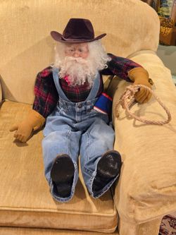 Vintage cowboy santa