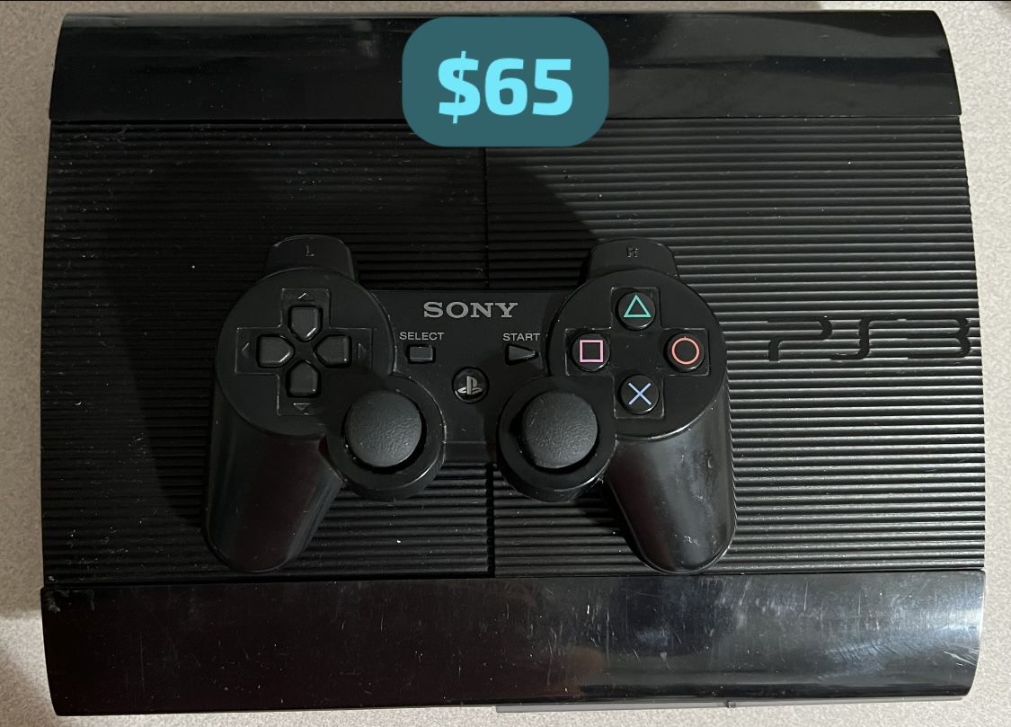 PS3 Console And Controller.