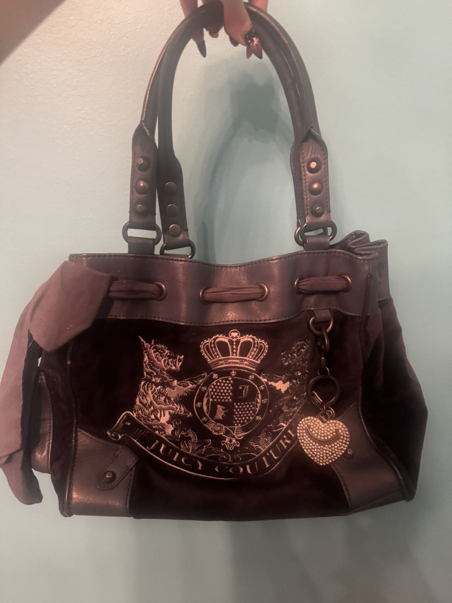 Juicy Couture Vintage Navy Blue Scottie Dogs Handbag Tote