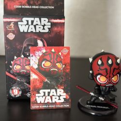Hot Toys Cosbi Darth Maul Vinyl Figure - Star Wars Dark Side Sith Bobble-Head