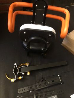 Mounted Child Bike Seats, Foldable Baby Kids' Bicycle Carrier with Guardrail and Pedal for Mountain Bikes, Hybrid Bikes, Fitness Bikes