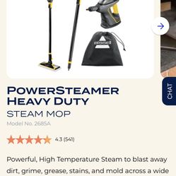 Bissell Heavy Duty Power Steamer And Mop