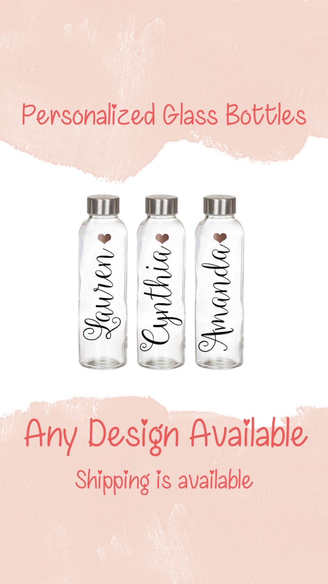 Personalized and Custom Glass Water Bottles Gifts