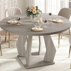 Brand New Gray Round Table