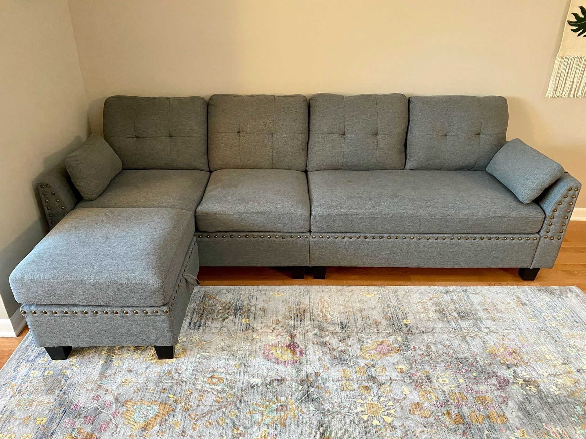 Grey Sofa Couch and Chair Set 