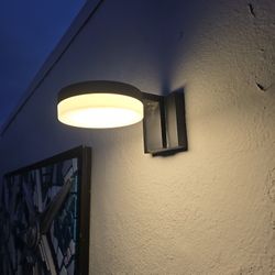 Small Exterior LED Wall Lantern, 2 Pack