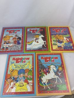 Little Golden Book Rainbow Bright Lot Of 5 Books Vintage 1980’s Hardcover Great