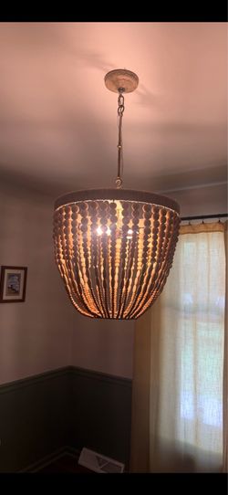 Boho style light fixture.