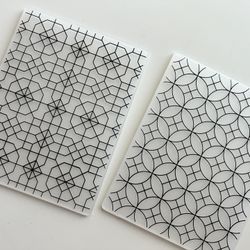 (2) Recollections Geometric Embossing Folders