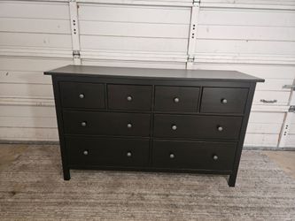 8-Drawer Dresser, Good Conditions 👍,  Black Color, Measurement: W 63" x D  19.5" x H 37.5"