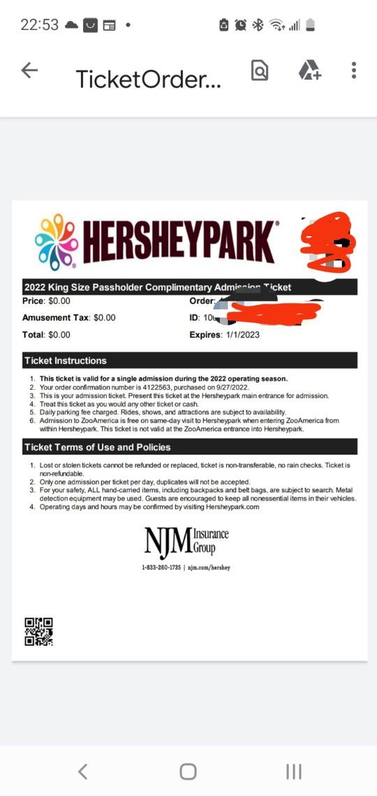hersheypark ticket